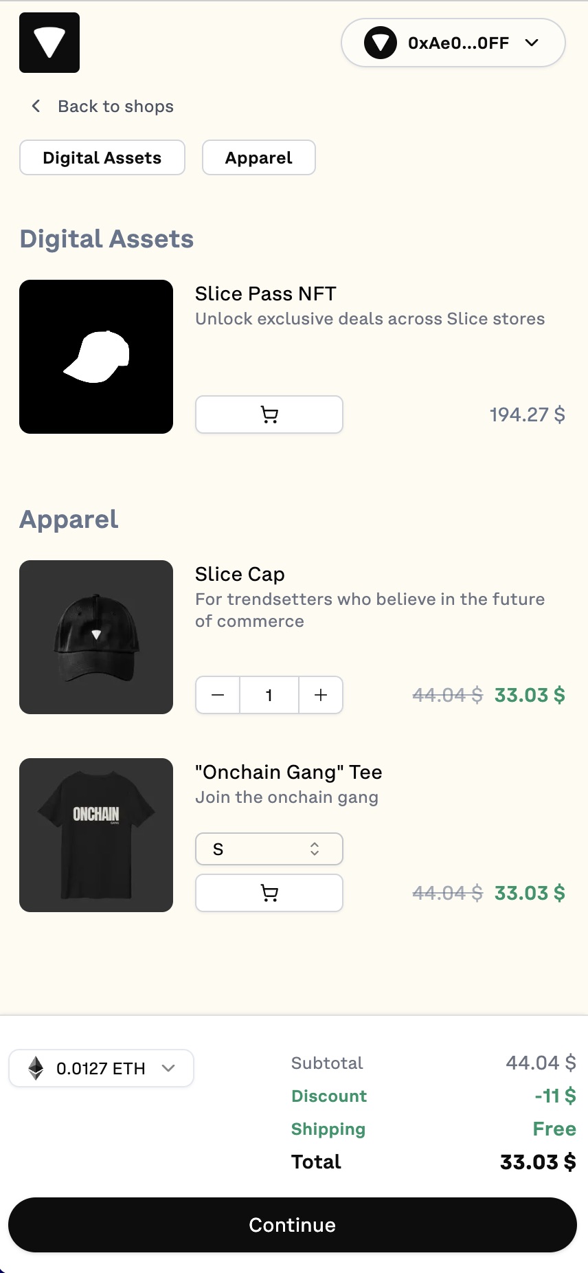 Slice Shops - Farcaster Mini Apps screenshot